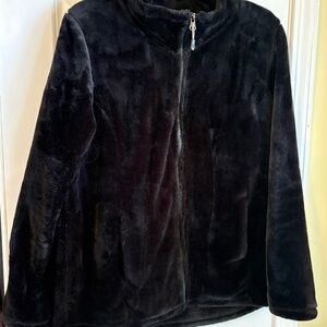 SOLD!! 32 Degrees Black Faux Fur Jacket